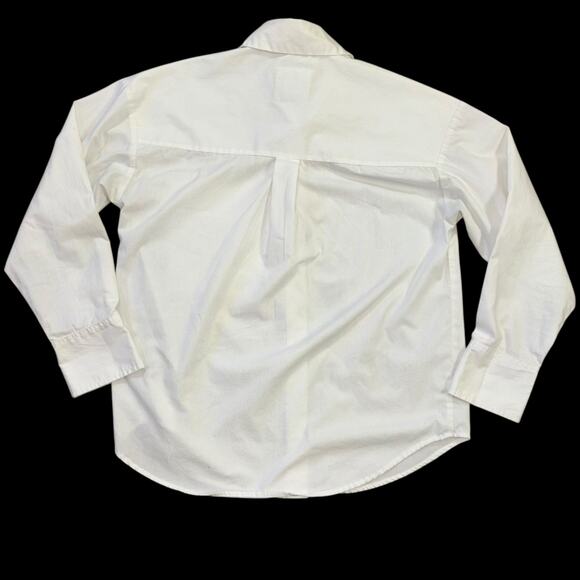 Abercrombie & Fitch Oversized White Button Down Blouse Women’s XS Old Money Top - Picture 4 of 10